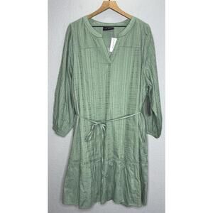 Lane Bryant Split-Neck Pintuck Dress Size 20 New